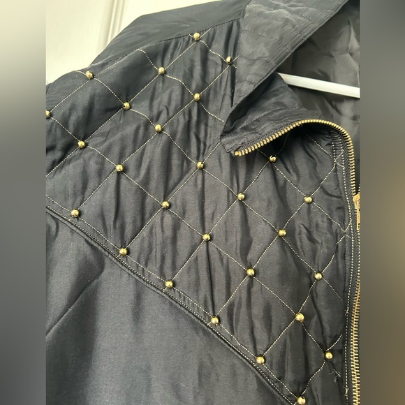 Vintage embellished black and gold bomber jacket - Picture 3 of 3